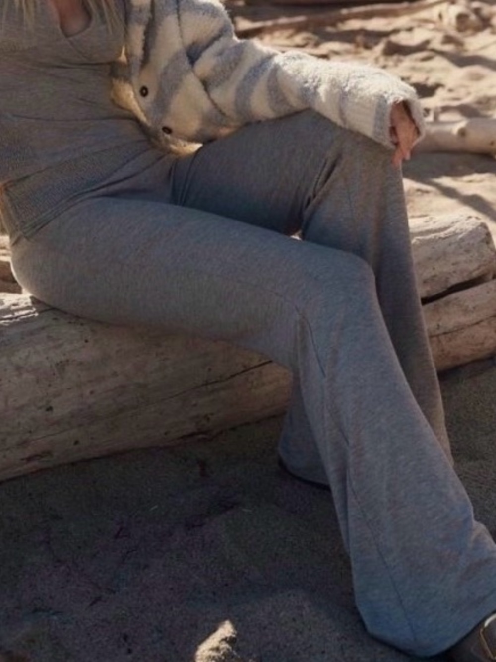 Free People flare Pants in Heather Gray